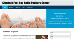 Desktop Screenshot of glendalefootandankle.com